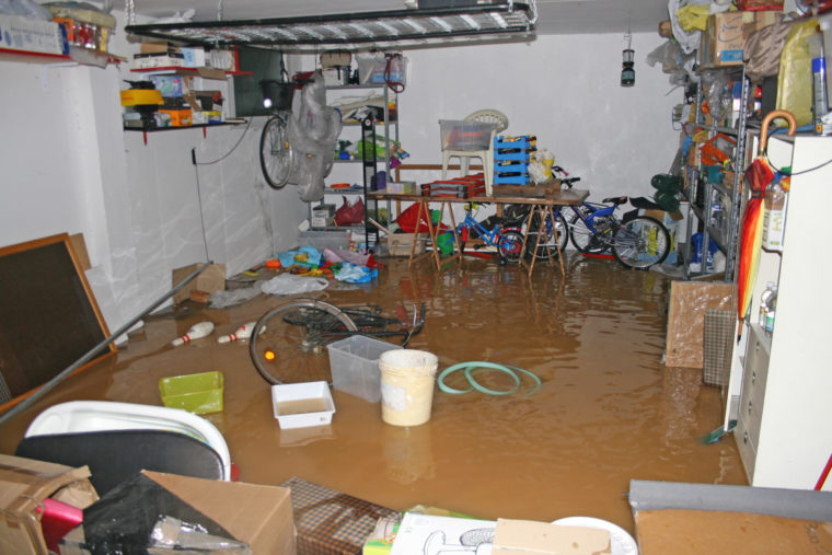 Flooded Garage in Need of Flood Insurance in Houston, Tomball, Pearland, Baytown, Pasadena, TX, and Surrounding Areas