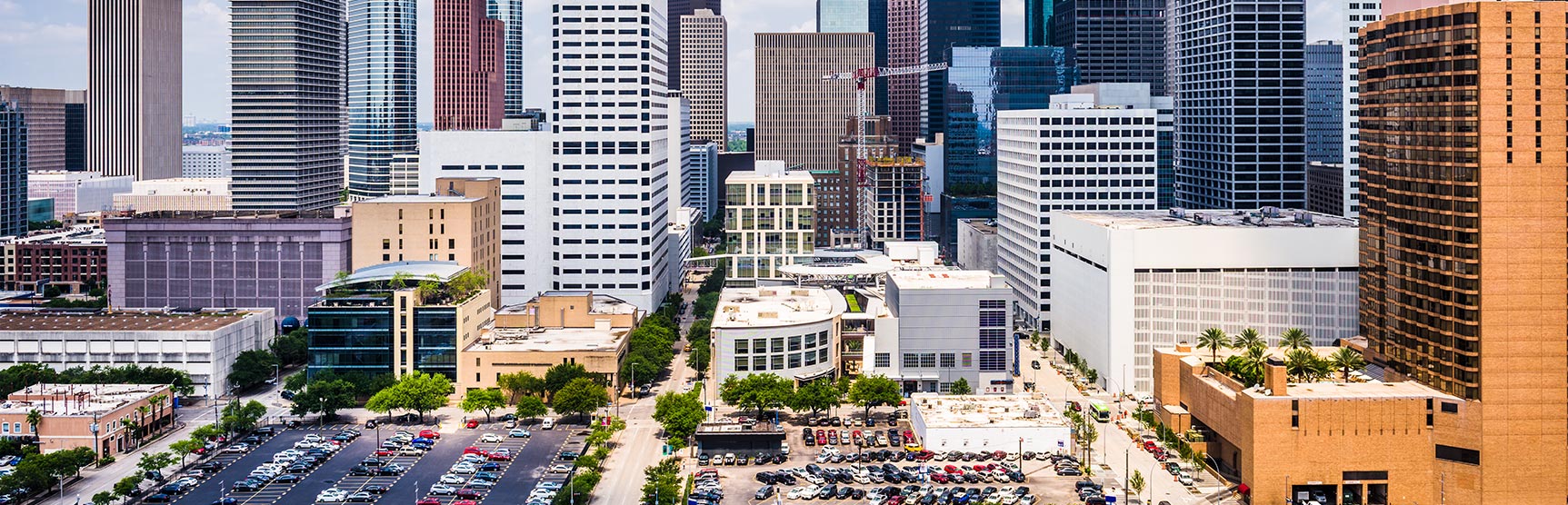 Downtown Houston, covered with business and commercial auto insurance